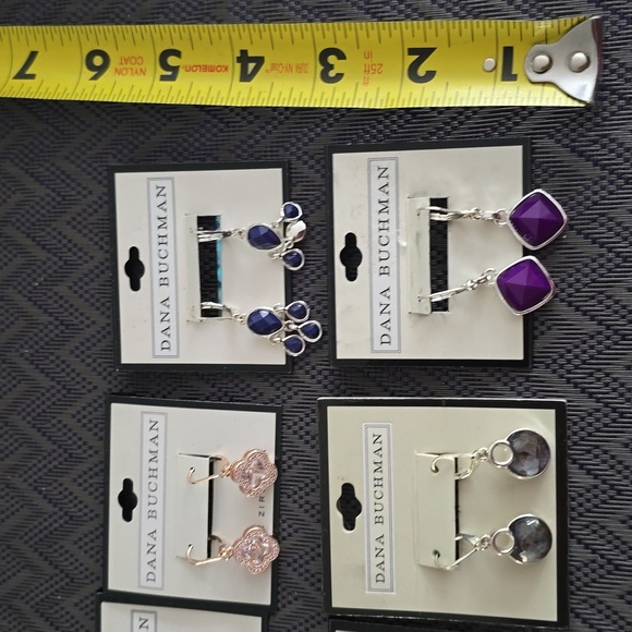 DANA BUCHMAN BRAND WOMEN'S FASHION JEWELRY BUNDLE OF 8 PAIRS OF PIERCED โฆ - Picture 11 of 14